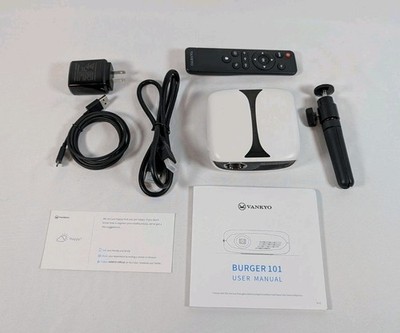 VANKYO Burger 101 1080p Mini DPL Projector - White - New Open Box
