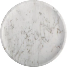 Koville Greek Natural Marble Tray for Bathroom Countertop, 9.8" 9.8, Volakas