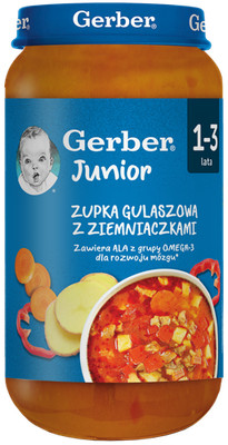 8445291662247 Gerber Zupka Gulaszowa z ziemniaczkami 250g Nestlé Polska S.A.