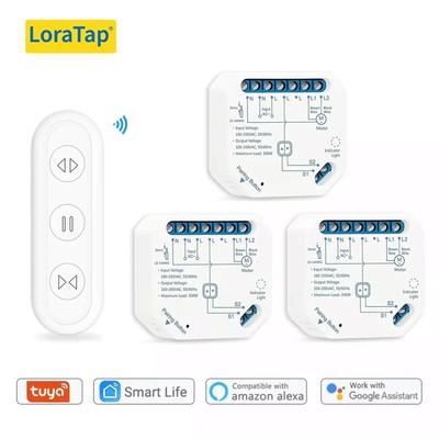 Tuya Smart Life RF+WiFi Curtain Switch Module Remote Control Blinds
