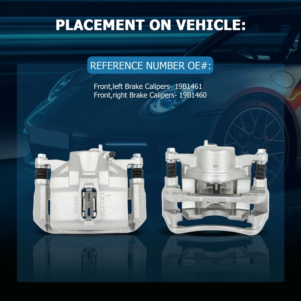 Par de pinzas de freno delanteras con soporte conductor pasajero para Honda Odyssey 1995-1998 Foto 4 de 4