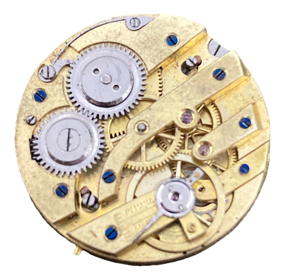 Movimiento Reloj Bolsillo Barra Suiza Tamaño 0s Cilindro Cara Abierta Balance Columpios F8565 Foto 2 de 4