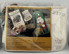 The Creative Circle Kit 2170, Santa And Rudolph - Embroidery Kit