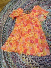 peach love floral dress size s
