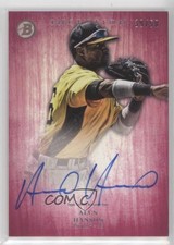 2014 Bowman Inception Prospect Auto Pink 39/50 Alen Hanson #PA-AH Auto 0b2