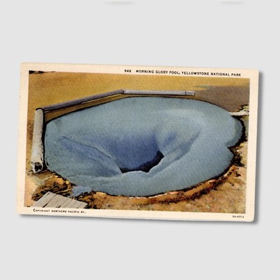 Postcard Morning Glory Pool Yellowstone National Park Sanborn Souvenir 1932 E751
