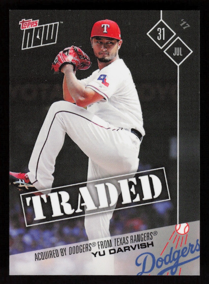 Yu Darvish 2017 Topps Now #424 Los Angeles Dodgers