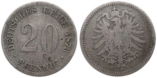 Deutschland - Deutsches Reich 20 Pfennig 1873-1877 Silber - verschiedene Jahre - Bild 8 von 36