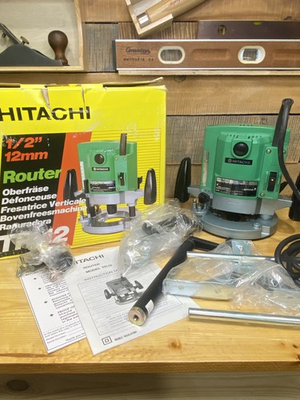 #ad NOS HITACHI TR 12 Plunge Router 1 2quot; with Accessories amp; Box NEW $149.95