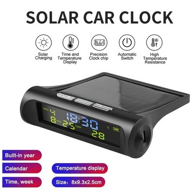 Auto Solar Digital Uhr mit LCD Zeit Datum In-Car Temperaturanzeige für Outdoo