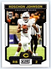 2023 Score #335 Roschon Johnson RC - Chicago Bears