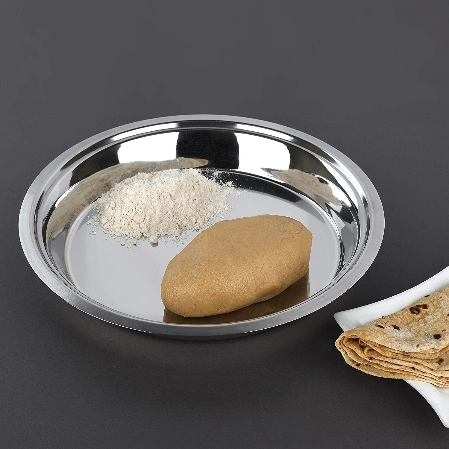 Stainless Steel Dough Parat for Daily Use