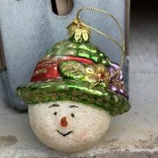 Cobane Studios Vintage Blown Glass Snowman Head