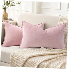 Spring Couch Throw Pillow Covers 12x20 Set of 20" x 12" Pack of 2 Blush Pink