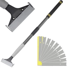 Floor Scraper, 16" to 31" Scraper Tool Long Handle Thickened for Floor Cleaning
