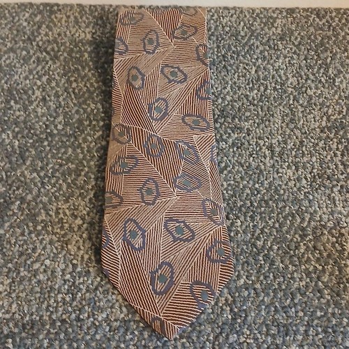 Signori Dei Signori Brown Vintage Italian 100% Silk Tie Omeba