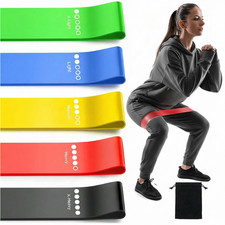Resistance Bands Loop Gym Exercise Yoga Strength Workout Fitness Butt Lift 5 pcs