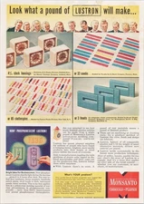 Monsanto Lustron 1936 Original Vintage Print Ad Plastic Molding