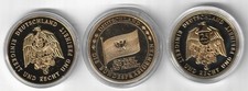 MEDAL / 2 x Federal Presidents / 1 x Quadriga / Cu 24K Gold Plated /