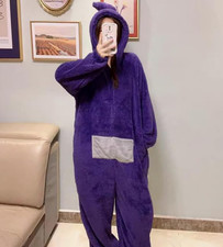 Teletubbies Tinky Winky Purple Costume Blanket Pajama Jump Suit 5.5ft