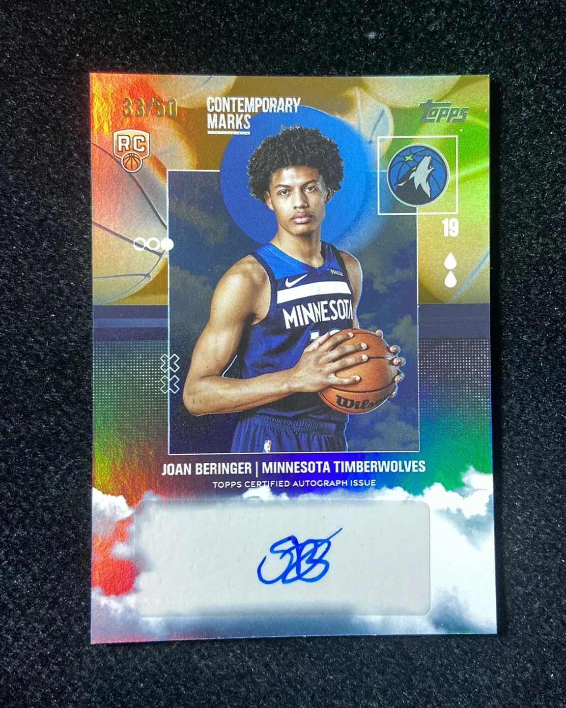 2025-26 Topps Contemporary Marks Gold #CM-JB Joan Beringer Rookie Auto 33/50 HD