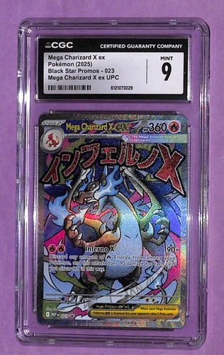 CGC 9 MINT Mega Charizard X Ex MEP 023 Black Star MEP023 Pokemon Card 023
