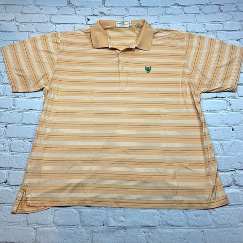 Fairway Greene Golf Shirt Garden City Golf Club Orange Stripe XXL A610