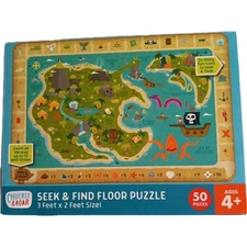 Chuckle & Roar Seek & Find Treasure Map Jigsaw Floor Puzzle 50pc A63
