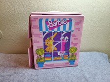 Vintage Mattel Barbie Pink Carrying Case Vinyl 1988 Doll Fashion Wardrobe Trunk