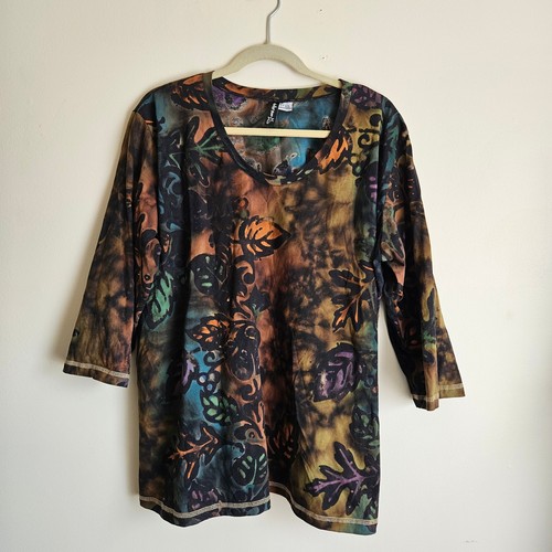 Winter Sonne 3/4 Arm Batik Top Gr. XL