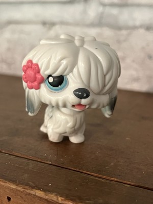 Littlest Pet Shop LPS Magic Motion Sheepdog White Gray Puppy Dog