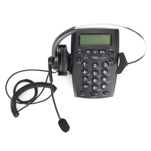 HT800 Call Center Wired Telephone With Omnidirectional Mic Headset Suitable Fit - Bild 13 von 22