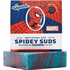 Dr. Squatch Spidey Suds Spider-Man Men's Natural Soap NIB Limited Edition