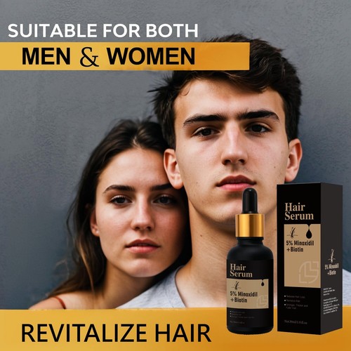 5% Minoxidil+Biotin for Hair Growth Serum & Hair loss regrowth for Men Women - Picture 7 of 14