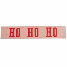 Mud Pie Home "HO HO HO" Red Striped Farmhouse Santa Christmas Tablerunner
