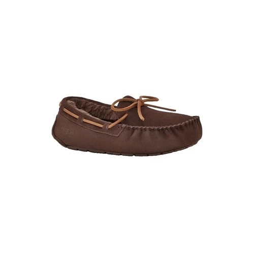 UGG Australia Men’s Leather Moccasin Faux Fur Lined Slipper 5396 US 9 Dark Brown UGG Australia Men main image 4