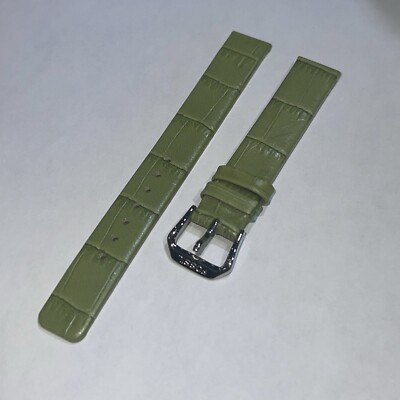 New Fossil Womens Stainless Steel Green Leather Replacement Watch