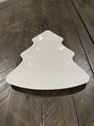 FIESTA Christmas 10" White Tree Plate Serving Platter HOLIDAY Cookie