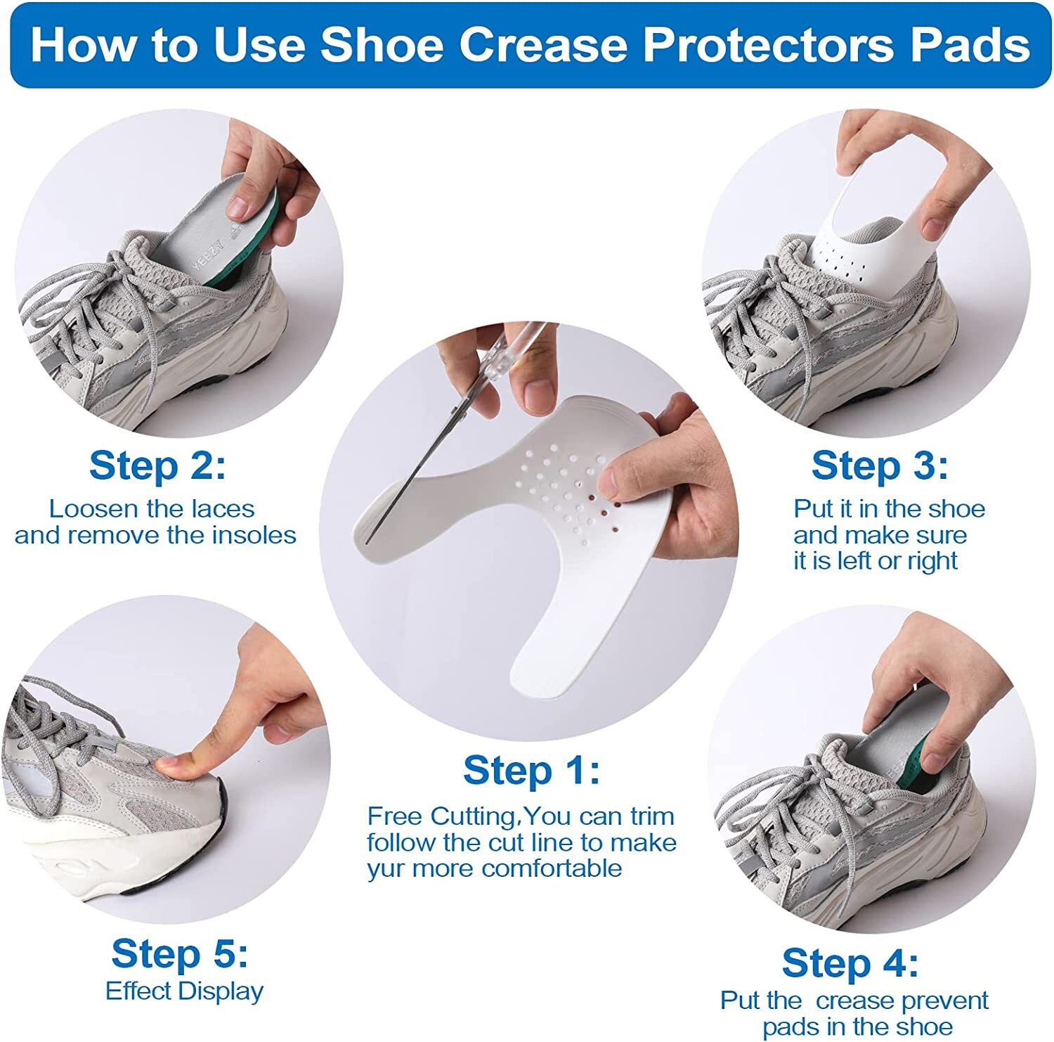 Anti Crease Shoe Protector AntiWrinkle Cover Shield Cap Sneaker Guards