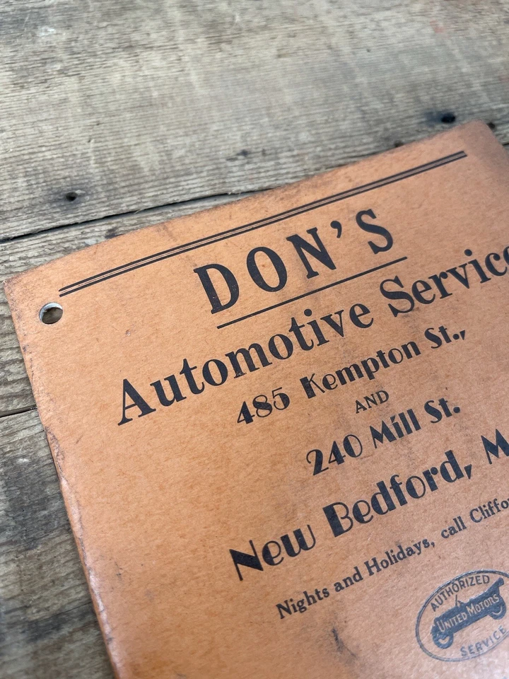 ORIGINAL UNITED MOTORS SERVICE BINDER DELCO Dons Automotive Service Notebook Nuevo de Lote Antiguo Foto 3 de 4