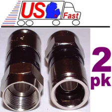 Lot2x/pk TV/Cable RG6U Quad Shield Coax/Coaxial Compression Crimp End/Connecter