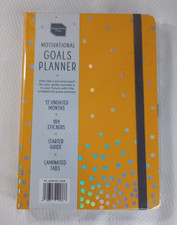 Goals Planner 12 Undated Months Motivational 184 Stickers Laminated Tabs