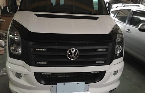 Schwarzer Motorhaubenschutz passend für VW Volkswagen Crafter 2006 - 2014 4x4 gehärtetes Acryl - Bild 2 von 7