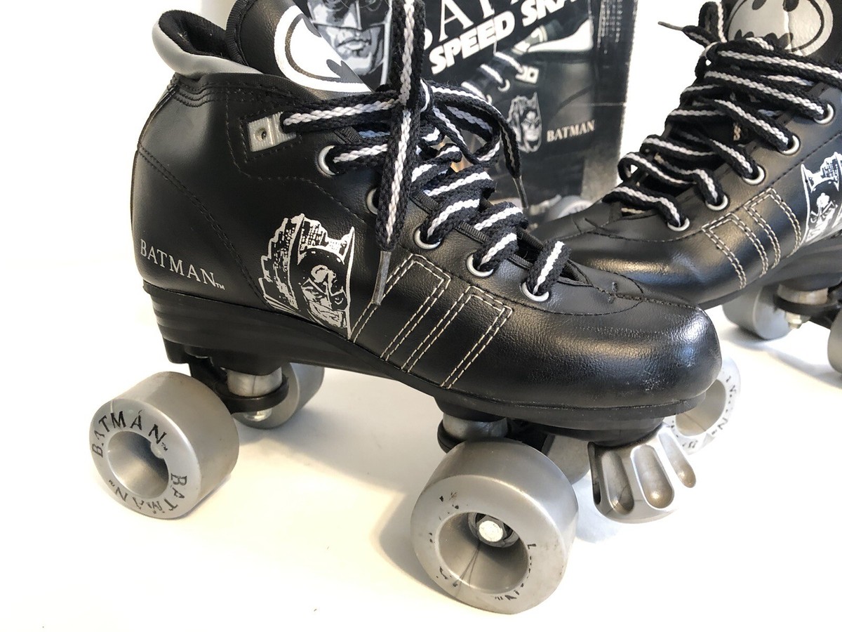 VTG Batman Roller Skates Speed Skates 7045B Size 3 1992yr black 