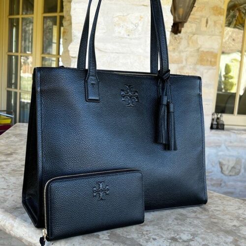 Arriba 38+ imagen thea leather tote tory burch