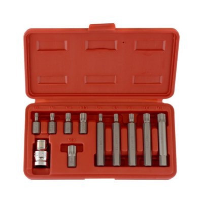 11pc XZN 12 Point Spline Socket Bit Set Hex Shank M5 M6 M8 M10 M12 NEW FREE SHIP
