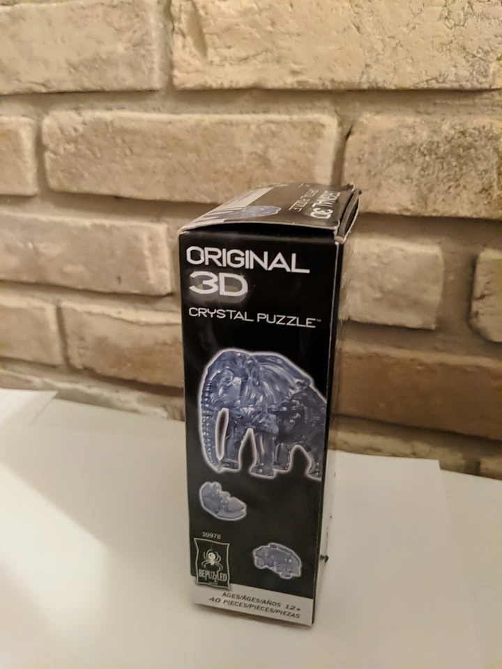 Nuevo - Rompecabezas de cristal 3D BePuzzled - Elefante: 40 piezas - Edades 12+ | 1 jugador Foto 4 de 4