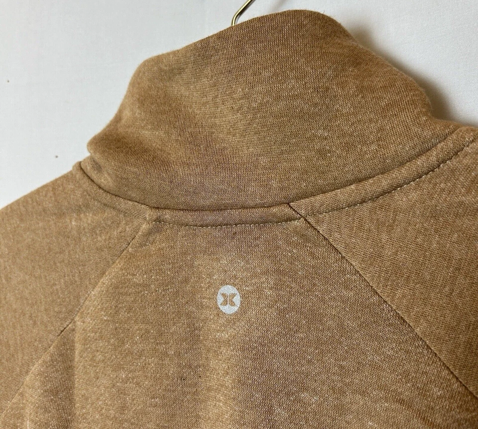 RBX Sudadera Mujer Mediana Marrón Polar Pullover Cremallera Simulado Cuello Bolsillos Foto 4 de 4