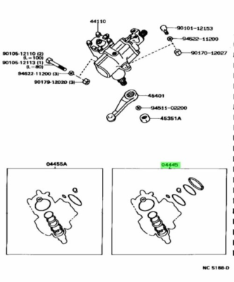 TOYOTA HILUX 4Runner T100 Pickup Gasket Kit Power Steering Gear