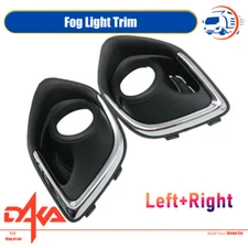 Left+Right Front Fog Lamp Covers Bezel For 2013-2015 Mitsubishi Outlander Sport